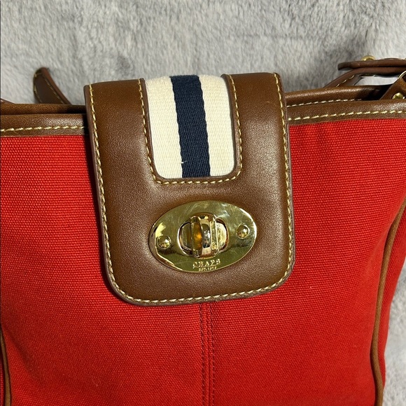 CHAPS Burgundy and Brown Women's Crossbody Bag - Picture 6 of 9